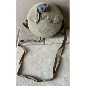 Vintage US Boy Scouts Aluminum Canteen Flask w/ Original Felt‎ Pouch